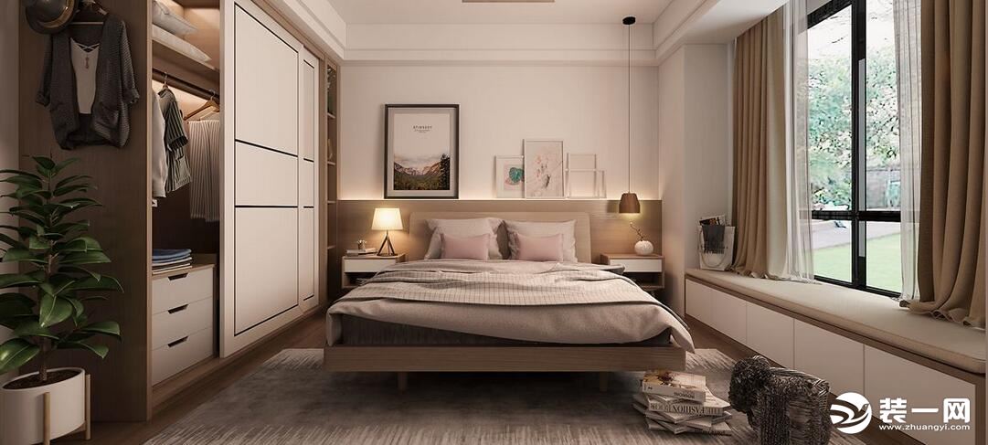贵阳品界空间装饰公司设计师冯坤英日式风格卧室装修效果图