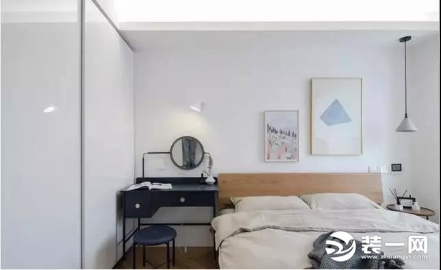 67㎡一居室ins装修风格设计案例卧室效果图