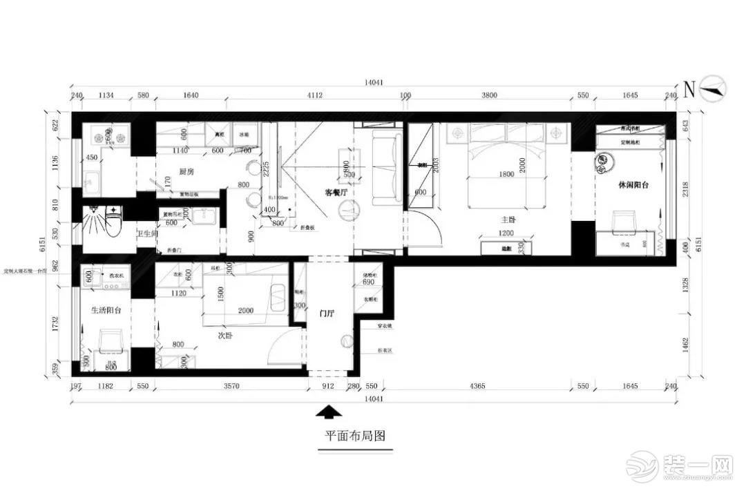 小户型阳台改厨房户型设计图