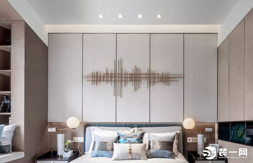 三居室现代轻奢主义装修风格案例卧室装修效果图