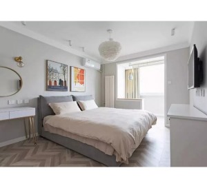 現代簡約風格奇葩戶型臥室裝修效果圖 臥室的整體搭配主要以實用為主的布置給人輕松的舒適感
