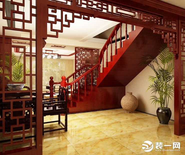 中式风格楼梯装修效果图