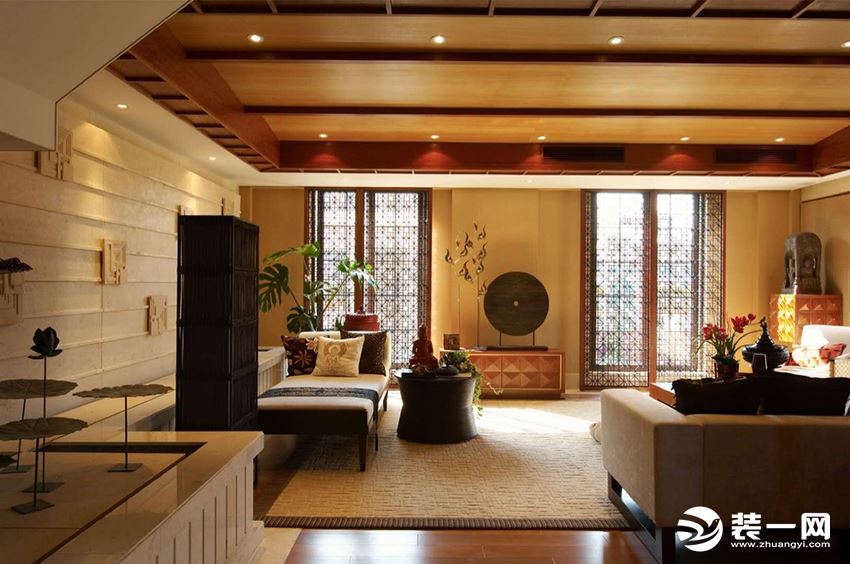 上海申巍装饰私宅设计客厅东南亚风