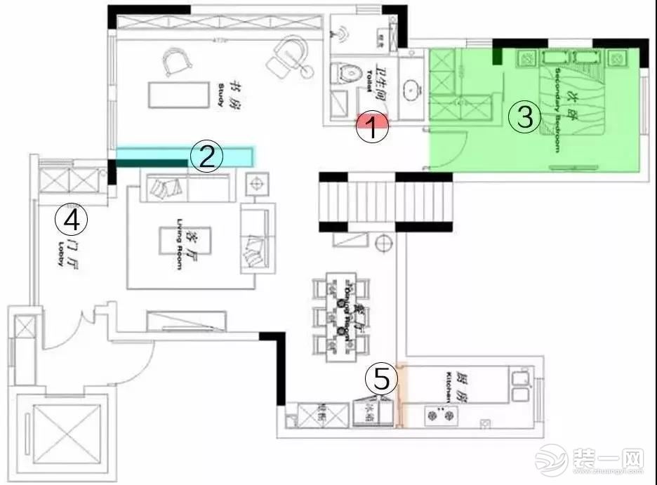 大户型清新风格案例户型图