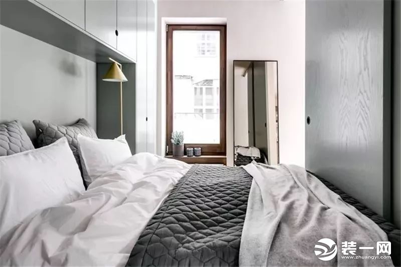 最新流行装修设计颜色灰色卧室装修效果图