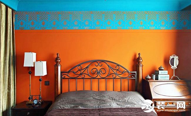 卧室装修橙色效果图