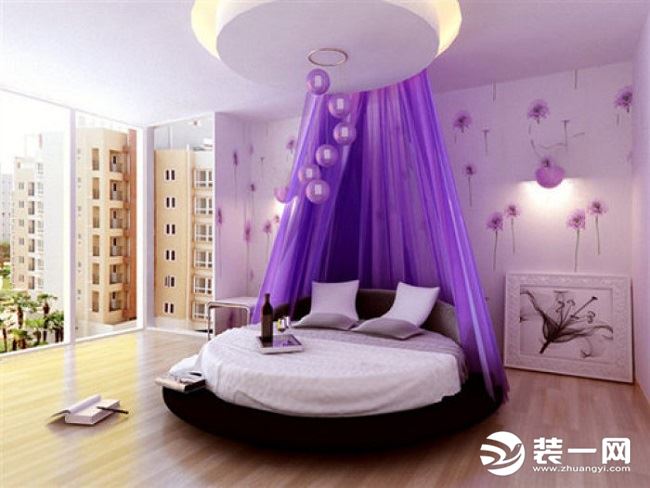 卧室装修紫色效果图