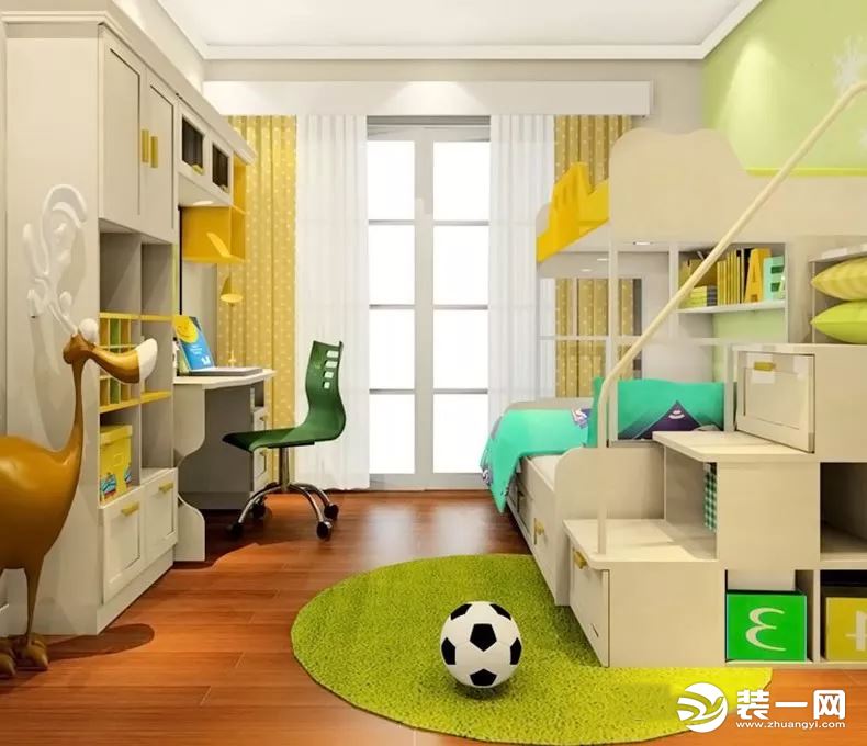 小户型双儿童房混搭装修男生卧室装修效果图