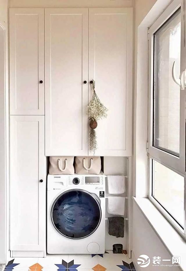 阳台洗衣机组合柜设计图片