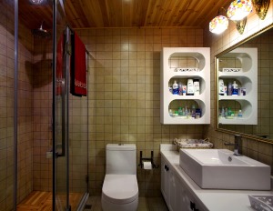 造型多样的卫生间石膏板吊顶装修效果图集锦之小空间卫生间