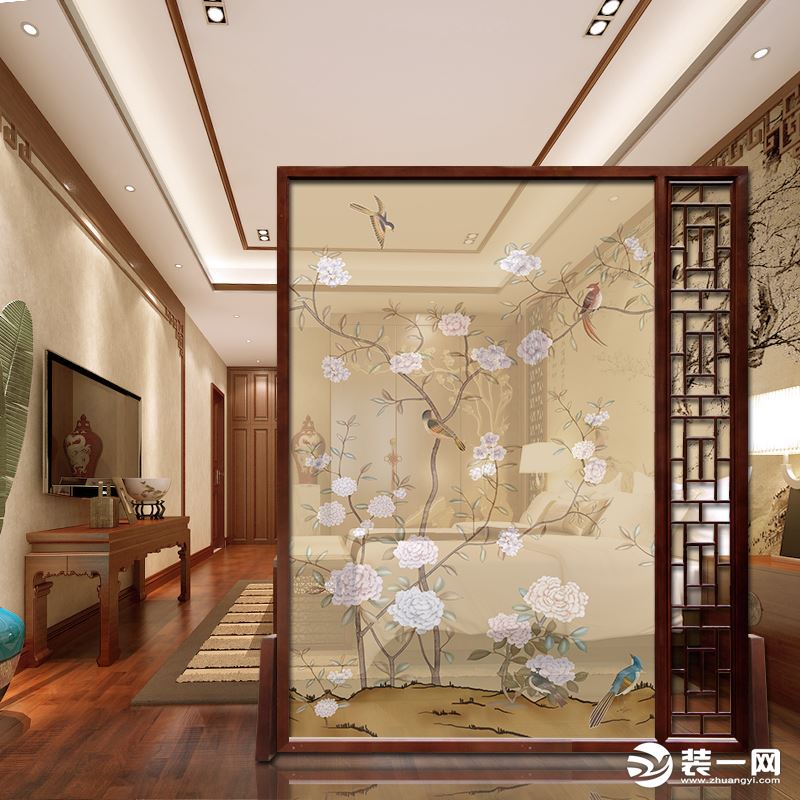 中式屏风玄关隔断客厅图片