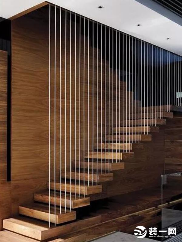 室内楼梯装修 木质材质楼梯装修效果图