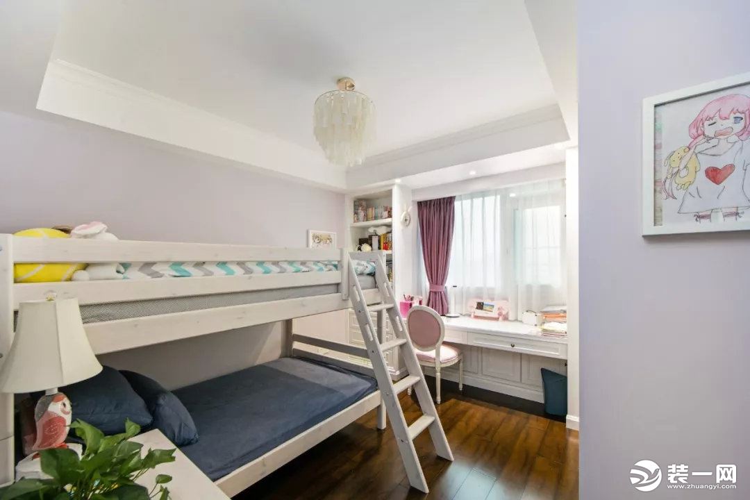 小户型儿童房设计双子床装修效果图