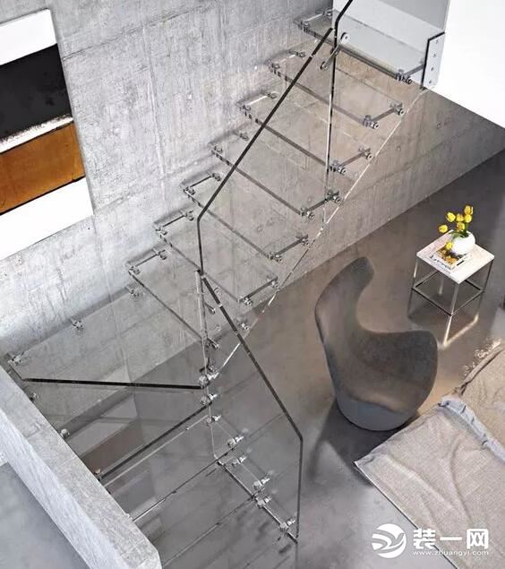 室内楼梯的材质 玻璃材质楼梯效果图