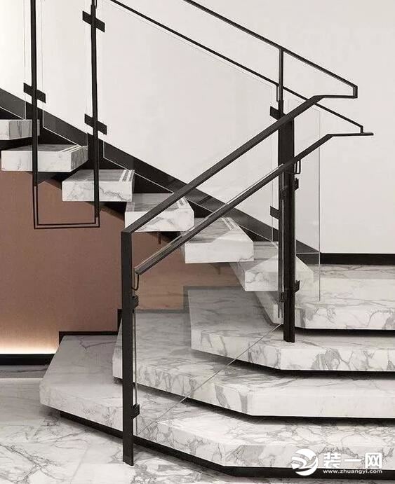 室内楼梯的材质 大理石材质楼梯效果图