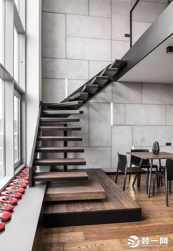 loft公寓木质楼梯装修效果图大全