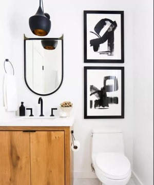 10平米小户型现代卫生间创意浴室收纳架