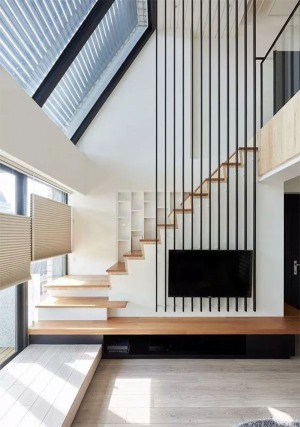 loft公寓木质楼梯装修效果图大全