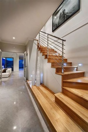 輕奢loft公寓木質樓梯裝修設計圖片