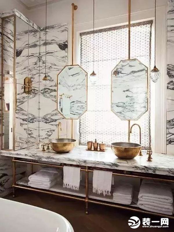 现代风格卫浴间洗手池设计图