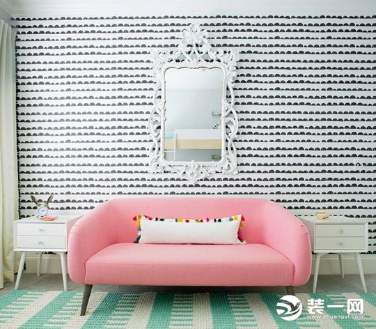 室内软装饰品粉色沙发效果图