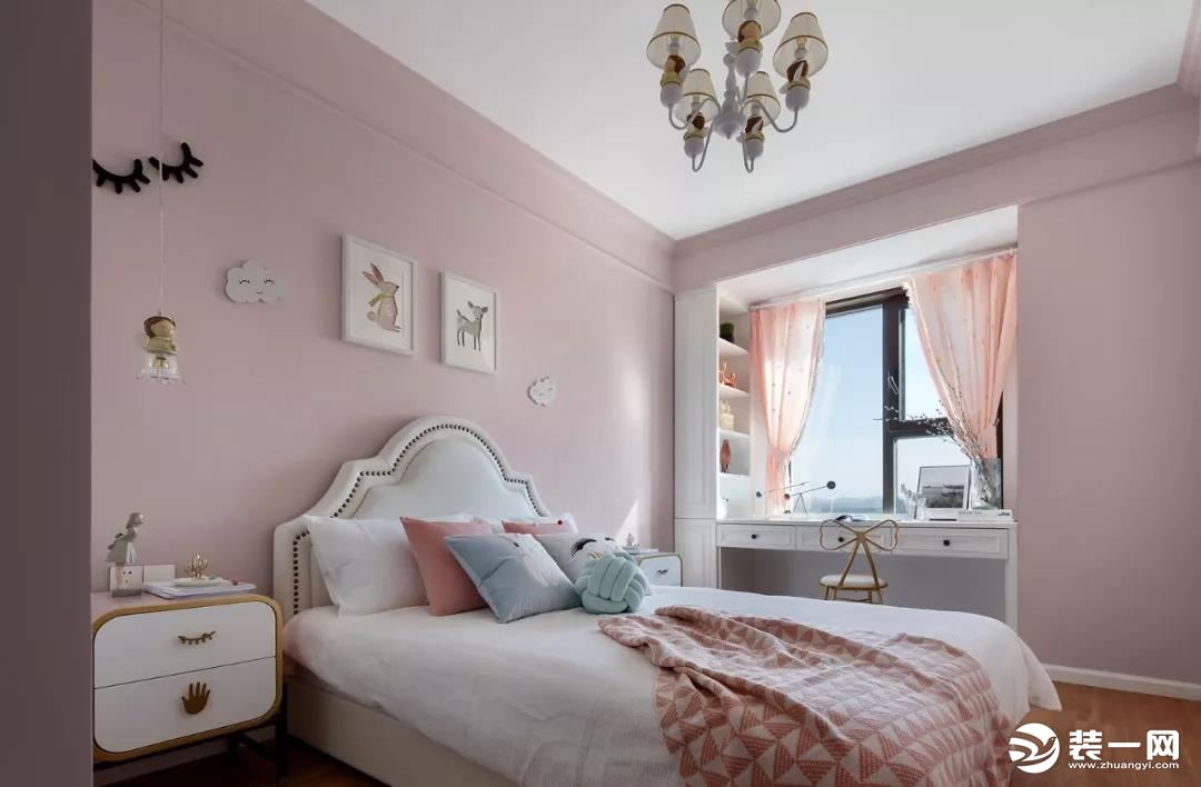 粉红色卧室装修效果图