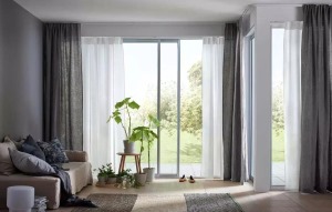 现代简约窗帘装修之客厅窗帘装修图片