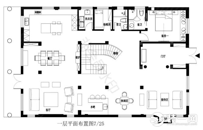 美式轻奢别墅户型图