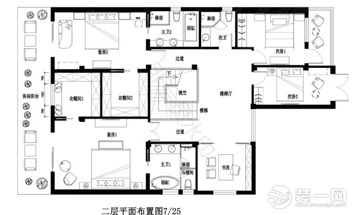 美式轻奢别墅户型图