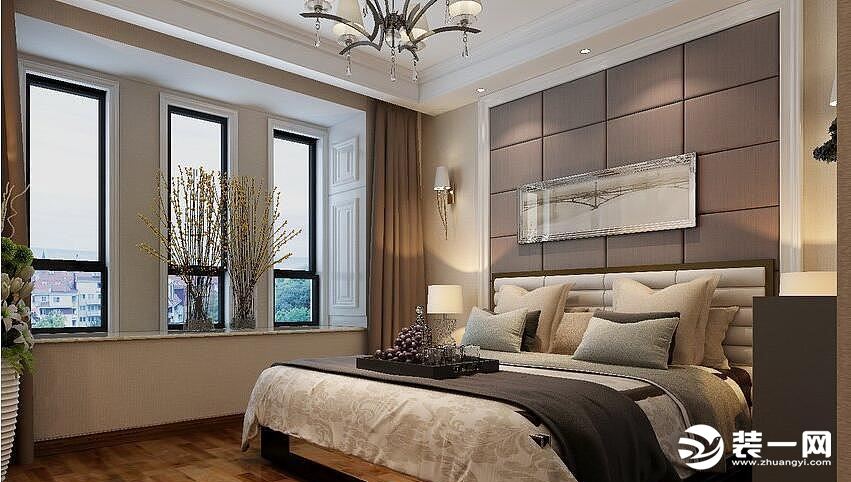 盐城家乐居装饰设计师徐维中现代风格设计卧室效果图