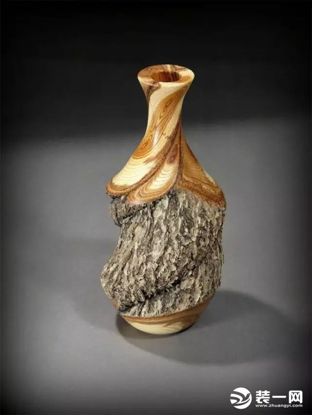 创意家居实木花瓶装饰效果图
