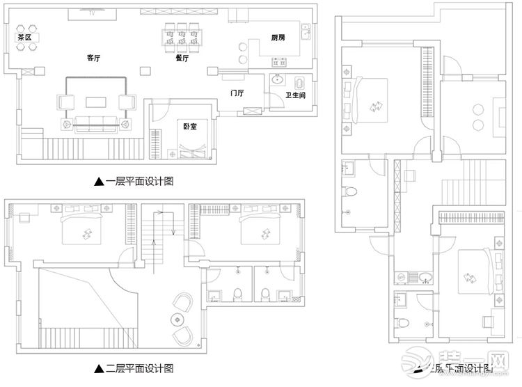 曲靖滨江四组300㎡别墅平面设计图