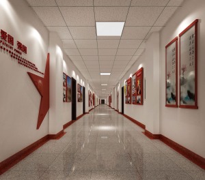 企业走廊文化墙设计方案效果图