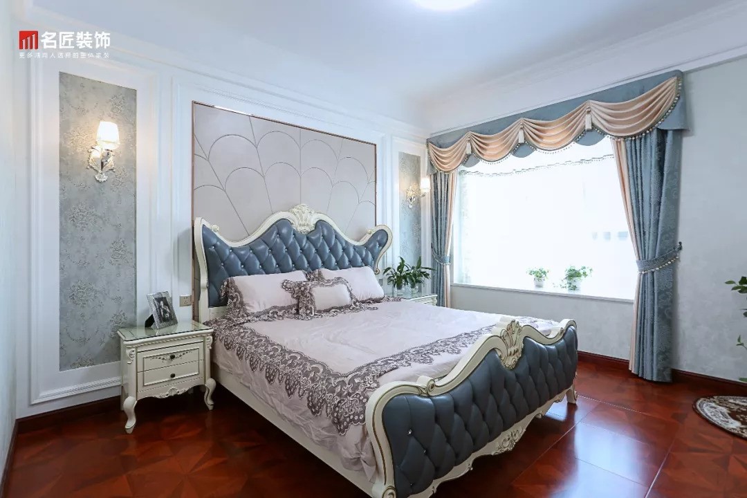 长沙名匠装饰奢华欧式别墅设计卧室装修效果