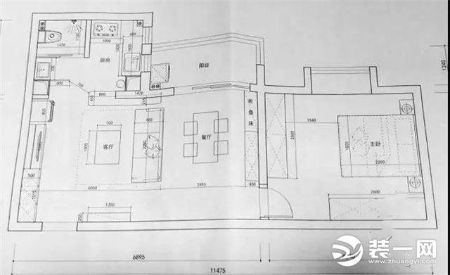 75平简欧一居室装修 图片