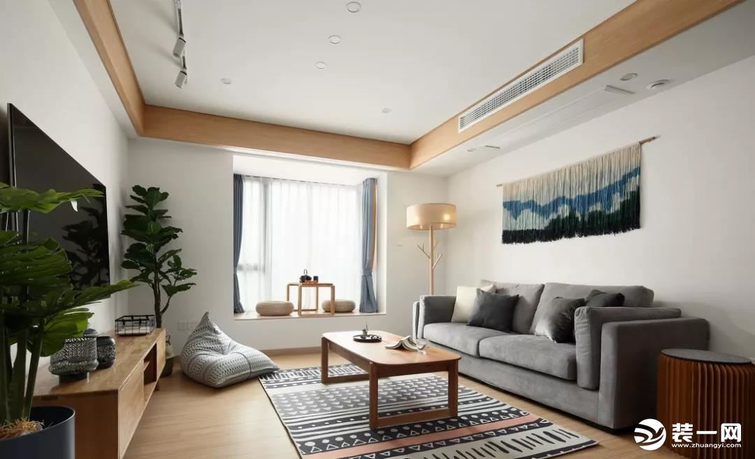 126㎡日式风格三居室客厅装修效果图