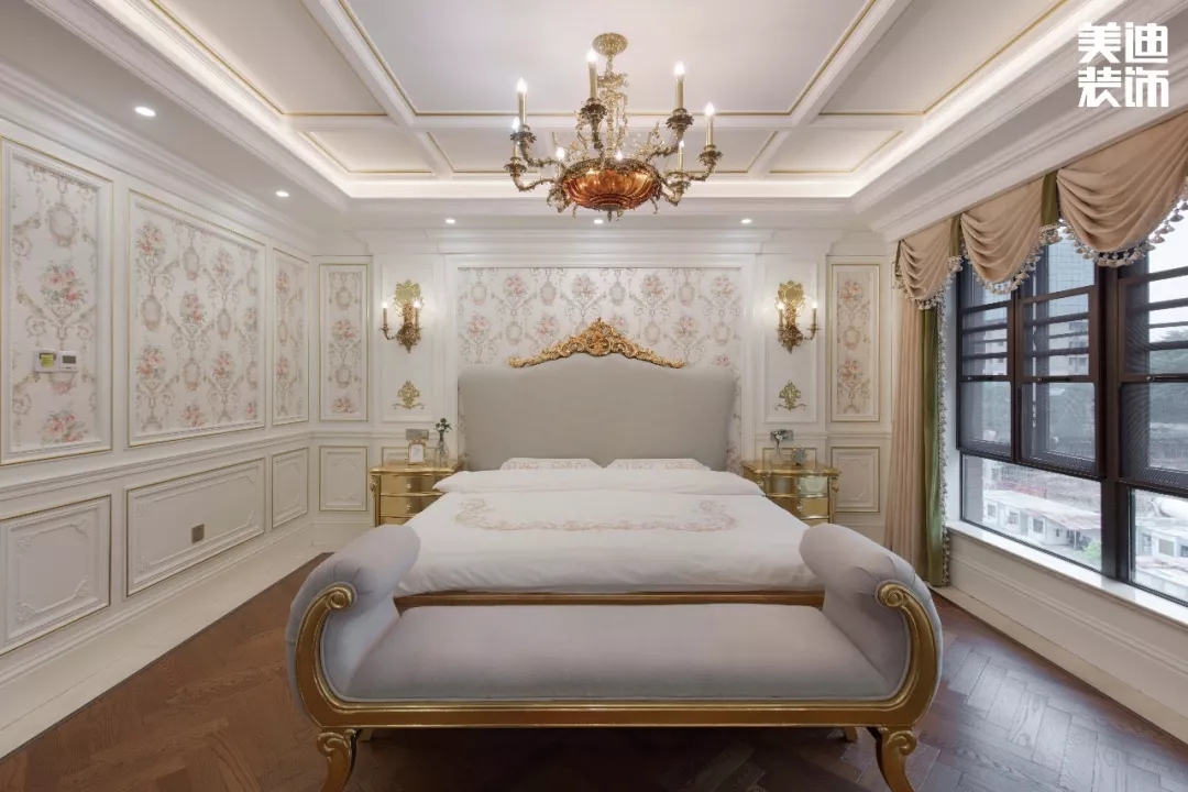 长沙美迪浪漫古典法式别墅卧室装修效果