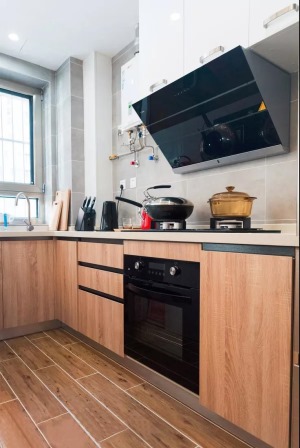 85平米北欧混日式二居室厨房装修案例