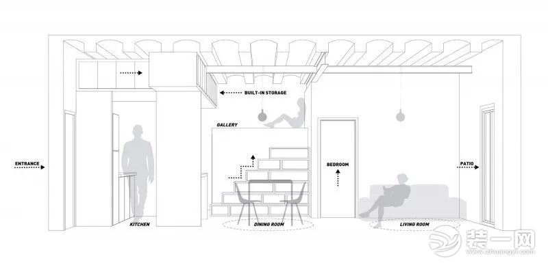 空间布局小户型loft公寓设计效果图