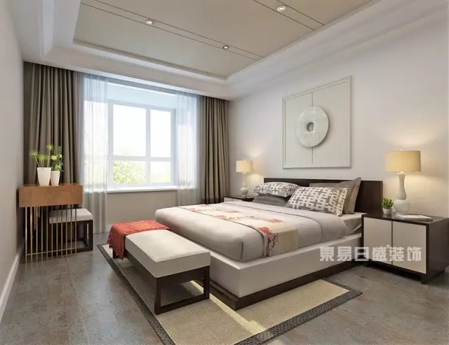 新中式别墅装修设计卧室装修效果图