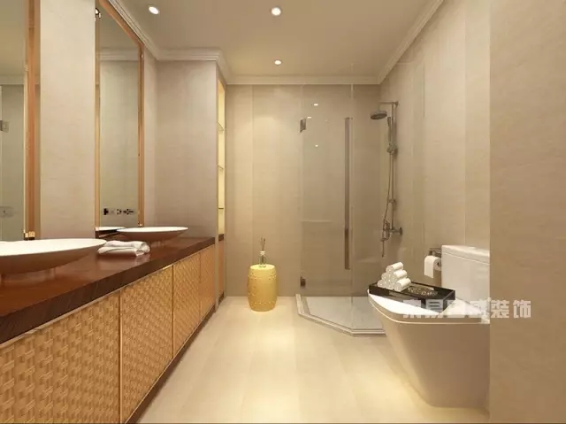 新中式别墅装修设计浴室装修效果图