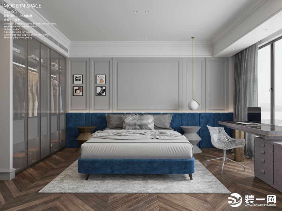 120平米现代简约风格设计效果图 卧室