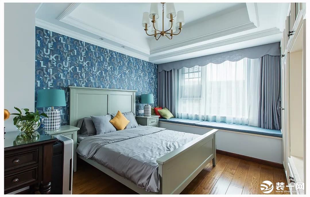 120平现代美式简约风格装修图片之卧室效果图