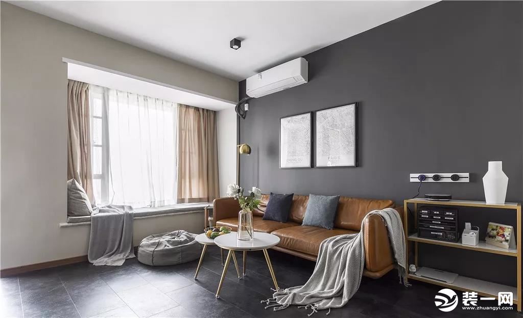 2019最流行的装修客厅墙面颜色图片大全之灰色系