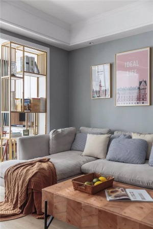 2019最流行的裝修客廳墻面顏色圖片大全之藍色系