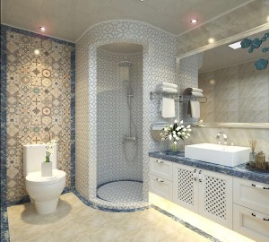 平层卫生间整体浴室现代风装修
