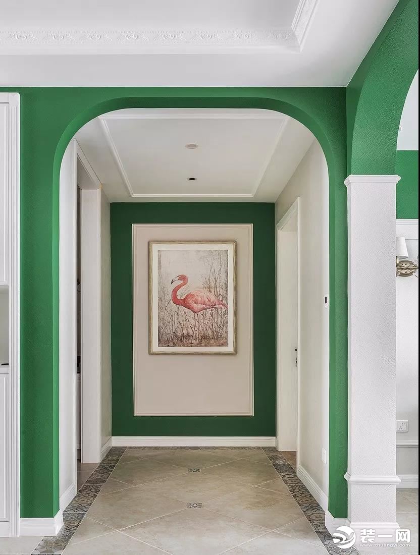 140平美式风格四居室走廊装修效果图