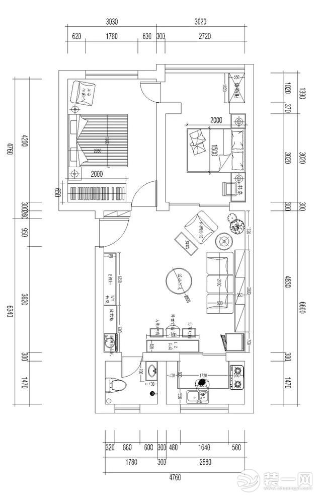 朋友家小户型二居室装修 木质家具和谐搭配感觉房子挺大