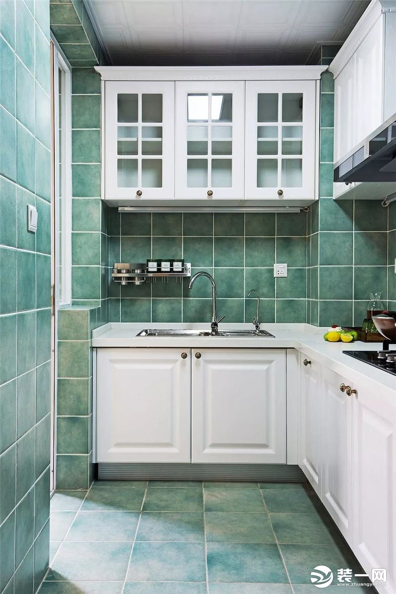 100㎡美式风格三居室厨房装修效果图