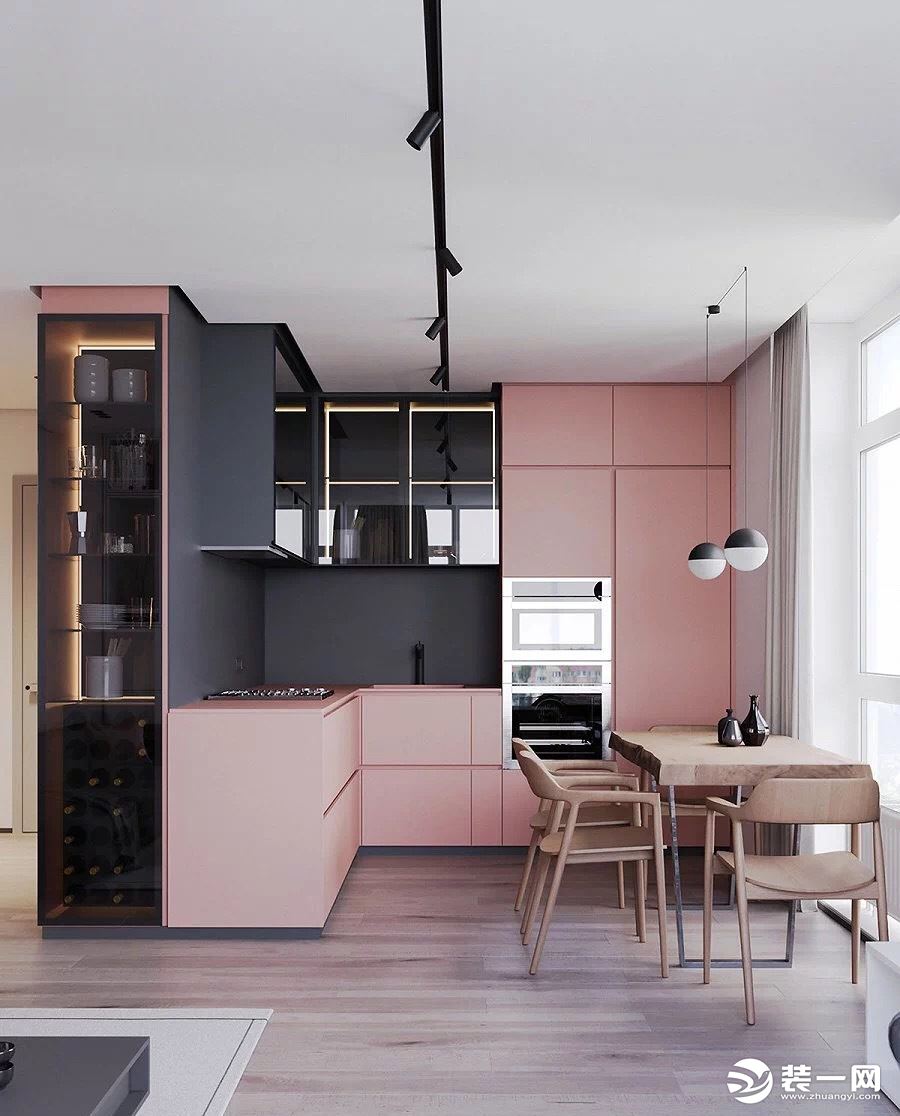超舒适的一居室粉色系单身公寓装修效果图​​​​